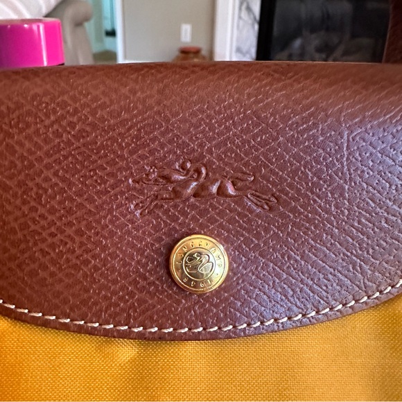 LongChamp LePliage Mini HandBag, Yellow/Brown, VGUC - Picture 4 of 11